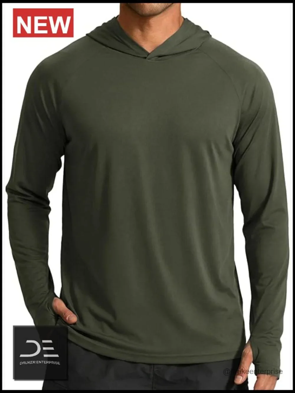 UPF 50+ Long Sleeve Sun Shirt Hoodie Fishing Hiking Rash Guard